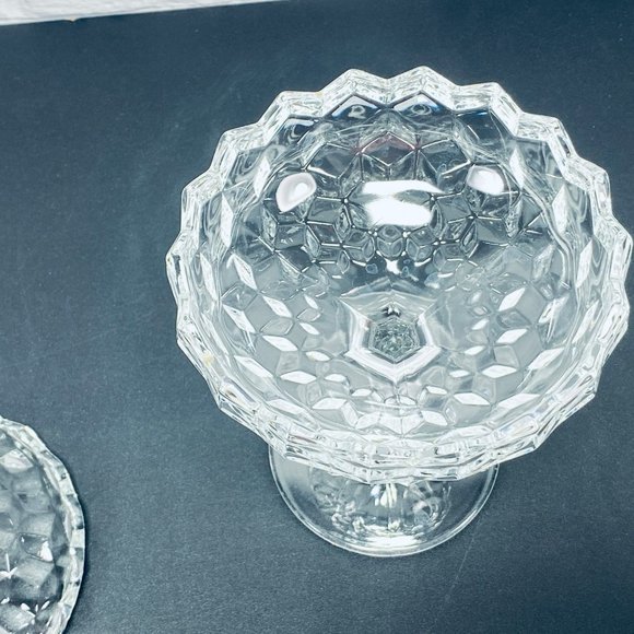 Fostoria American Clear Compote With Lid Candy Nuts Dish - Picture 5 of 8